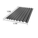 Chapa Sinusoidal Acanalada Galvanizada Techos C25 Prepintada Gris 1.5m x 1.1m x 0.5mm